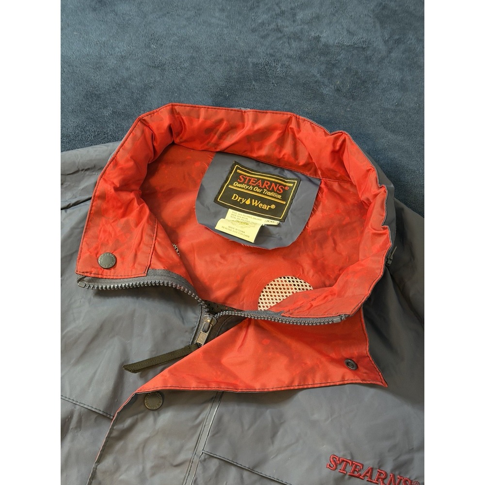 Stearns Mens XXL Jacket Waterproof Dry Wear Blue Red Windbreaker Hoodie